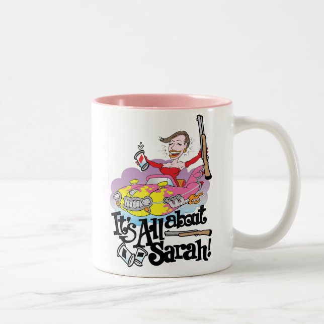 Caneca De Café Em Dois Tons É toda sobre Sarah! (Direita)