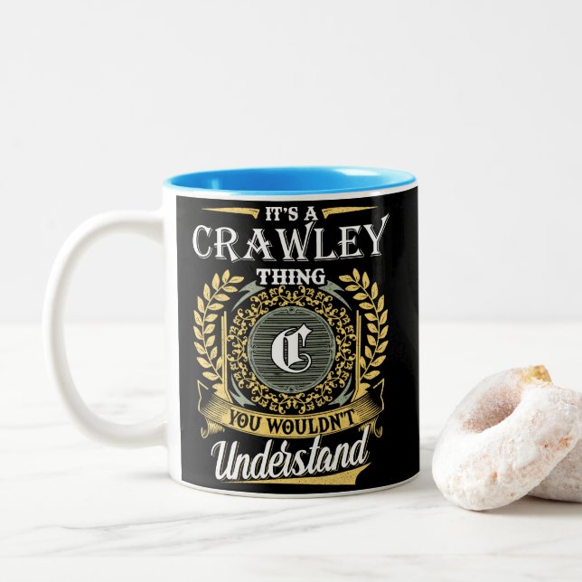 Caneca De Café Em Dois Tons É uma coisa Crawley que não conseguias entender (Com Donut)