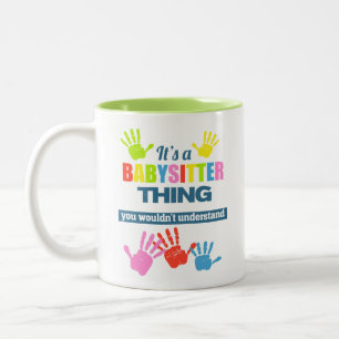 Caneca De Café Em Dois Tons É uma coisa de Babysitter que você não entenderia