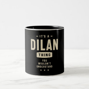 Caneca De Café Em Dois Tons É uma coisa de Dilan - nome Dilan