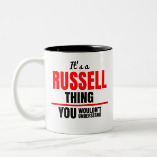 Caneca De Café Em Dois Tons É uma coisa do Russell que você não entenderia