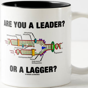 Caneca De Café Em Dois Tons É você um líder? Ou um Lagger? (Réplica do ADN