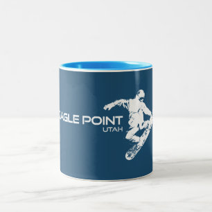 Caneca De Café Em Dois Tons Eagle Point Resort Utah Snowboarder