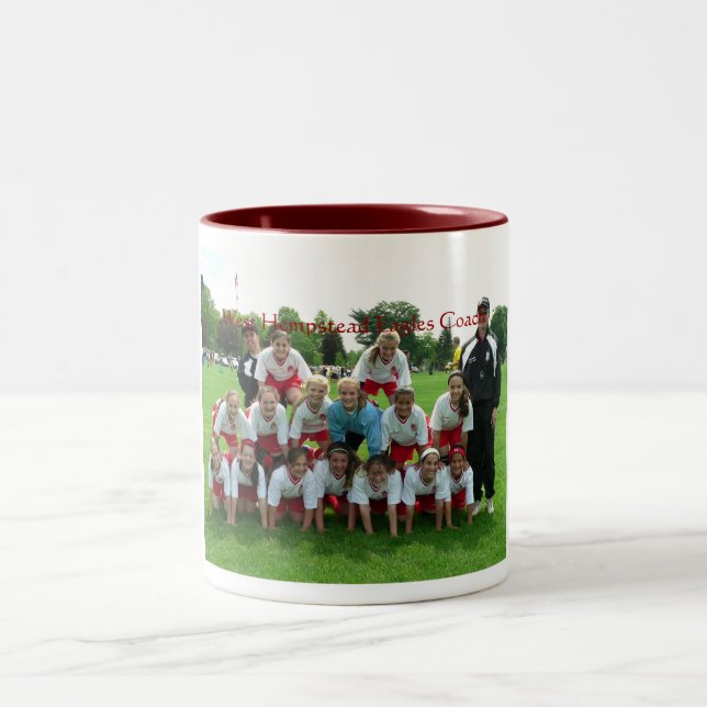 Caneca De Café Em Dois Tons eagles_spring06, treinador ocidental de Hempstead (Centro)