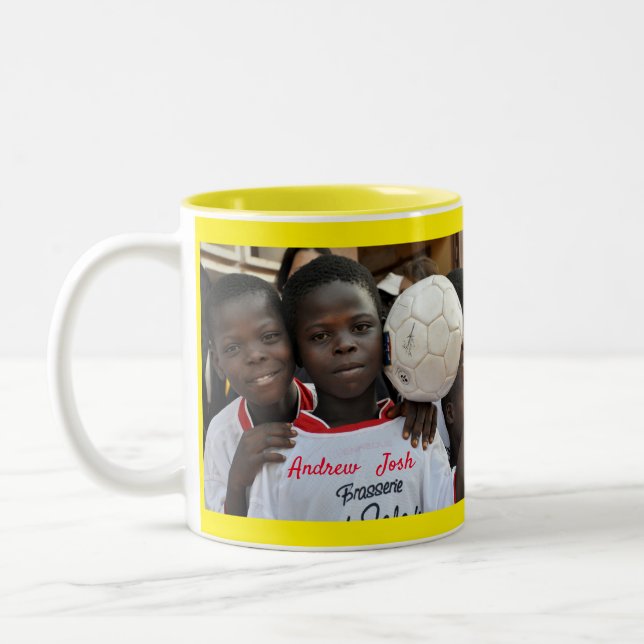 Caneca De Café Em Dois Tons Easily Create Your Personalised Custom Photo Mug (Esquerda)
