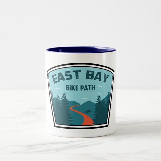 Caneca De Café Em Dois Tons East Bay Bike Path (Centro)