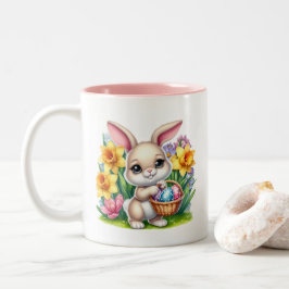 Caneca De Café Em Dois Tons Easter Bunny