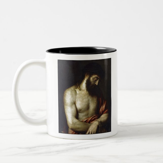 Caneca De Café Em Dois Tons Ecce Homo - Titian - 1547 (Esquerda)