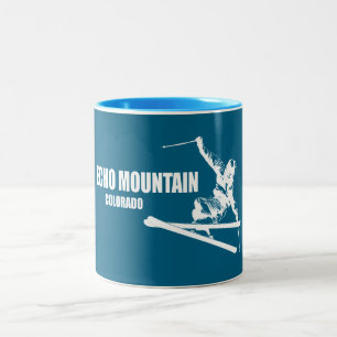 Caneca De Café Em Dois Tons Echo Mountain Colorado Skier