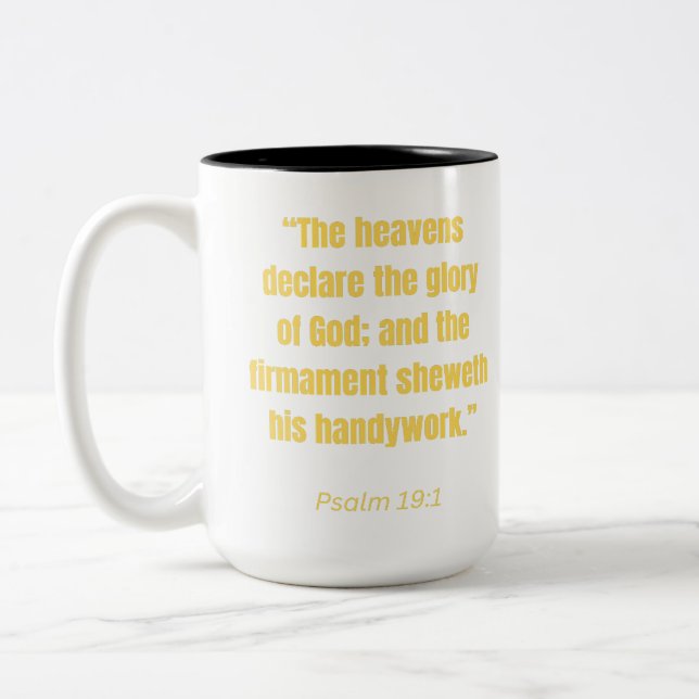 Caneca De Café Em Dois Tons Eclipse Solar Total - Os Céus Declaram (Esquerda)