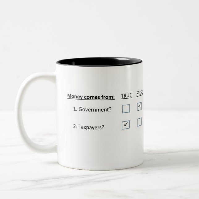 Caneca De Café Em Dois Tons Economia 101: Mug by Broadkilling (Esquerda)