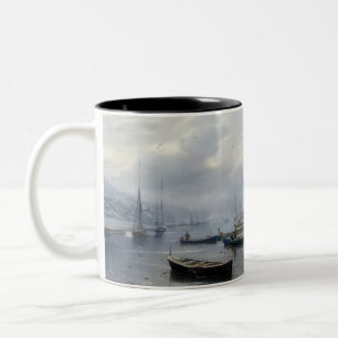 Caneca De Café Em Dois Tons Ecos do Passado: Vida de Pesca Vitoriana