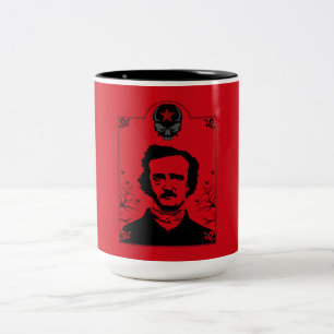 Caneca De Café Em Dois Tons Edgar Allan Poe Black Raven