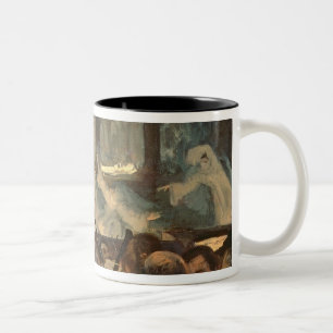 Caneca De Café Em Dois Tons Edgar Degas   a cena do balé, a ópera de Meyerbe