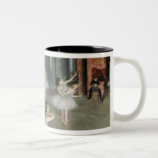 Caneca De Café Em Dois Tons Edgar Degas | o ensaio do balé no palco (Direita)
