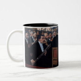 Caneca De Café Em Dois Tons Edgar Degas - Orquestra na Ópera