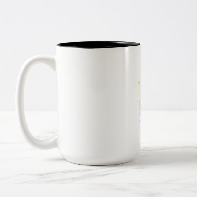 Caneca De Café Em Dois Tons Edição limitada Simples Beleza Floral Café Mug (Esquerda)