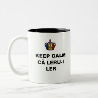 Caneca De Café Em Dois Tons editable KEEP CALM ca LERU-I LER