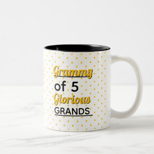 Caneca De Café Em Dois Tons Edite o Número! Faça dela a sua avó especial