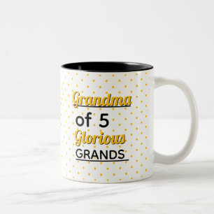 Caneca De Café Em Dois Tons Edite o Número! Faça dela sua avó especial