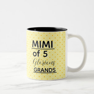 Caneca De Café Em Dois Tons Edite o Número! Faça dela sua avó especial
