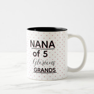 Caneca De Café Em Dois Tons Edite o Número! Torne-o sua avó especial