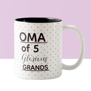 Caneca De Café Em Dois Tons Edite o Número! Torne-o sua avó especial
