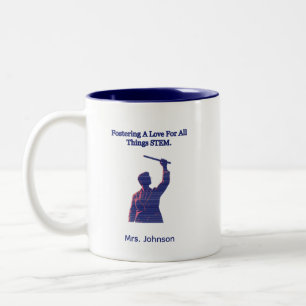 Caneca De Café Em Dois Tons Educador que Promove Amor por Tudo Relacionado a S
