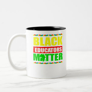 Caneca De Café Em Dois Tons Educadores negros importam presentes no mês da hi
