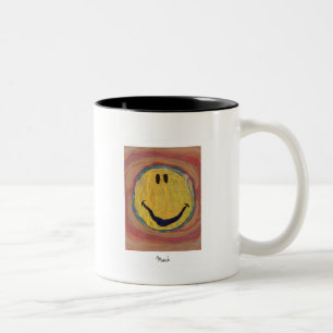 Caneca De Café Em Dois Tons edvard munch cara mug feliz