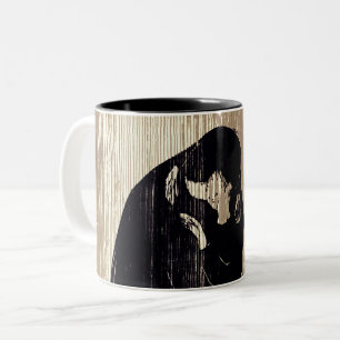 Caneca De Café Em Dois Tons Edvard Munch - O Beijo IV