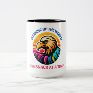 Caneca De Café Em Dois Tons Egípcio Abutre é símbolo da inteligência