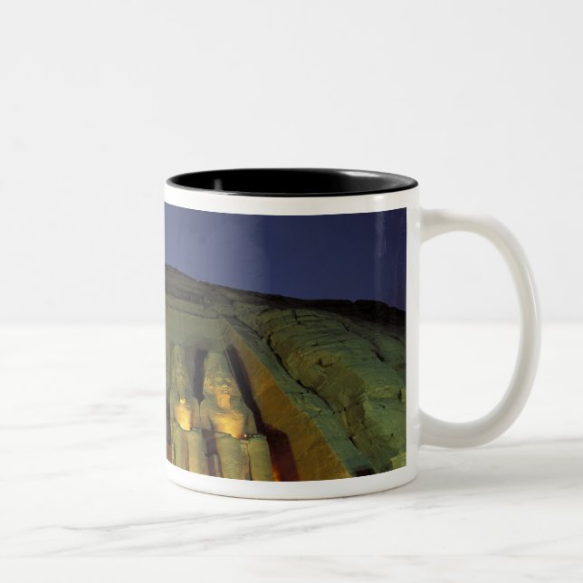 Caneca De Café Em Dois Tons Egito, Abu Simbel, Figuras colossais de Ramessés (Direita)