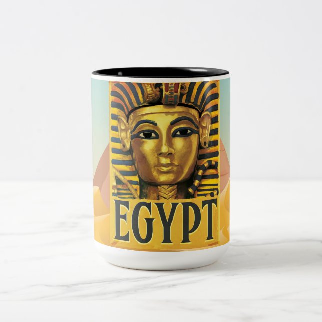 Caneca De Café Em Dois Tons Egito - Tutancâmon (Centro)