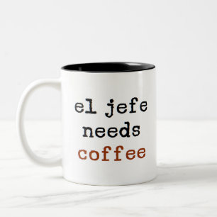 Caneca De Café Em Dois Tons el jefe precisa de café
