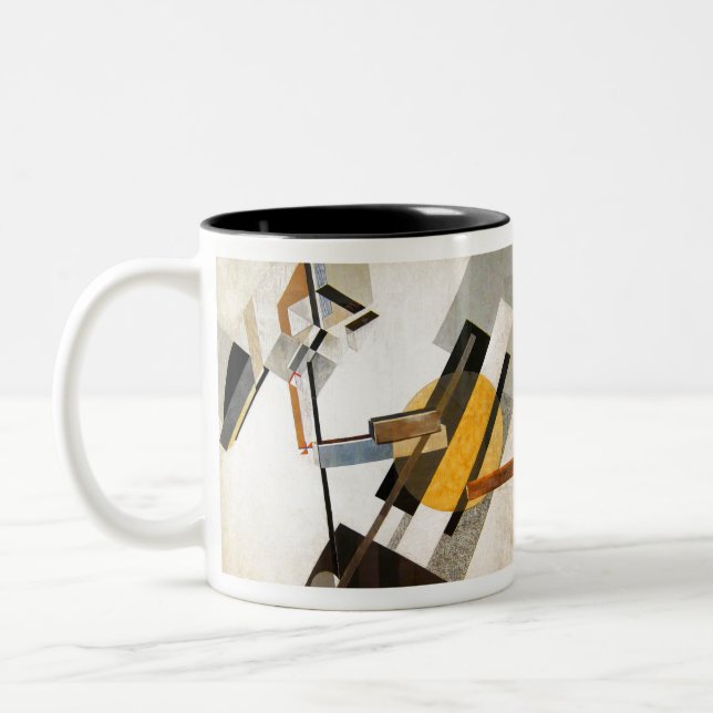 Caneca De Café Em Dois Tons El Lissitzky Proun 19D (Esquerda)