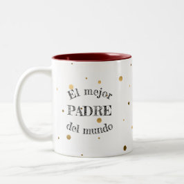 Caneca De Café Em Dois Tons El mejor PADRE del mundo - Mugs