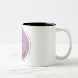 Caneca De Café Em Dois Tons Ela Fez Isso!" Graduação para ela - design rosa