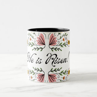 Caneca De Café Em Dois Tons Ele é Risen Páscoa