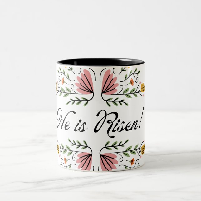 Caneca De Café Em Dois Tons Ele é Risen Páscoa (Centro)