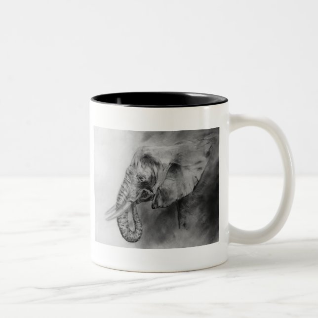 Caneca De Café Em Dois Tons elefante (Direita)