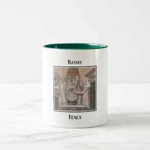 Caneca De Café Em Dois Tons Elefante e Obelisk, Piazza della Minerva de Roma