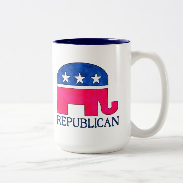 CANECA DE CAFÉ EM DOIS TONS ELEFANTE REPUBLICANO (Direita)
