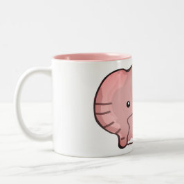 Caneca De Café Em Dois Tons Elefante Rosa