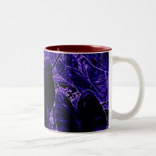 Caneca De Café Em Dois Tons Elefante Roxo Orelha Coloca Taro