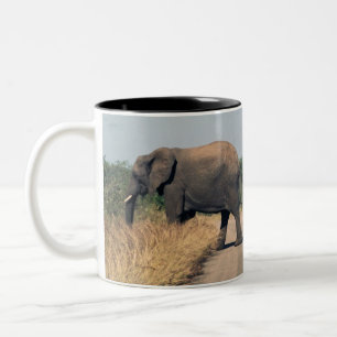 Caneca De Café Em Dois Tons Elefantes
