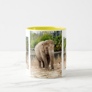 Caneca De Café Em Dois Tons Elefantes indianos