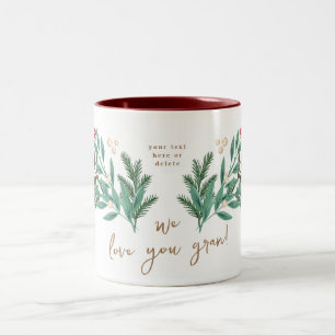 Caneca De Café Em Dois Tons Elegância Clássica Encantadora Natal Feriado
