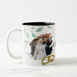 Caneca De Café Em Dois Tons Elegant Floral Design for Bridesmaid Gifts
