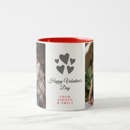 Caneca De Café Em Dois Tons Elegant Heart Happy Valentine's Day Photo